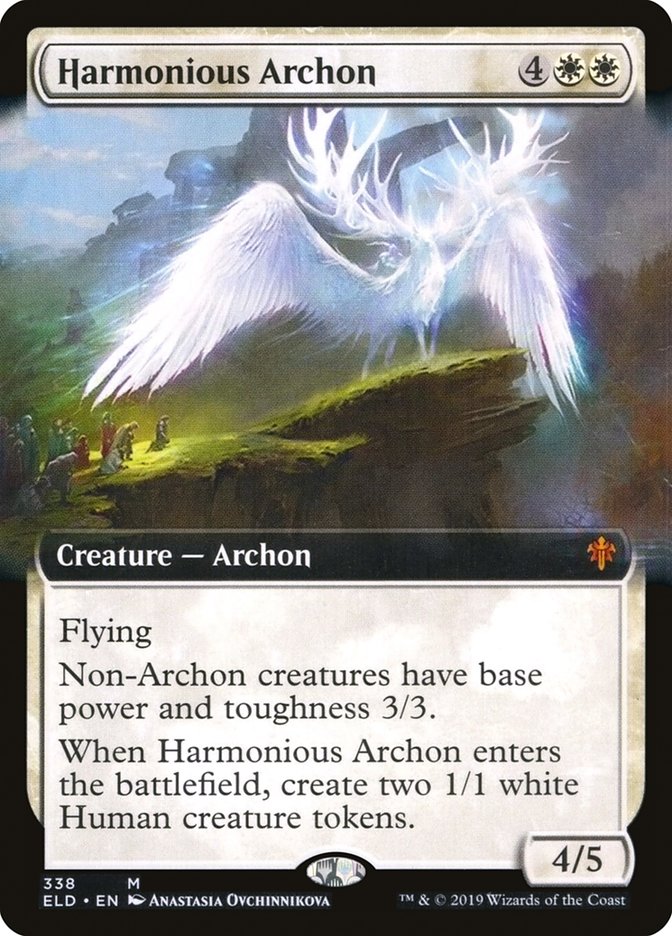 Harmonious Archon (Extended Art) [Throne of Eldraine] | Tacoma Games