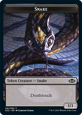 Snake // Zombie Double-sided Token [Commander Collection: Black Tokens] | Tacoma Games