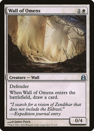 Wall of Omens [Commander 2011] | Tacoma Games