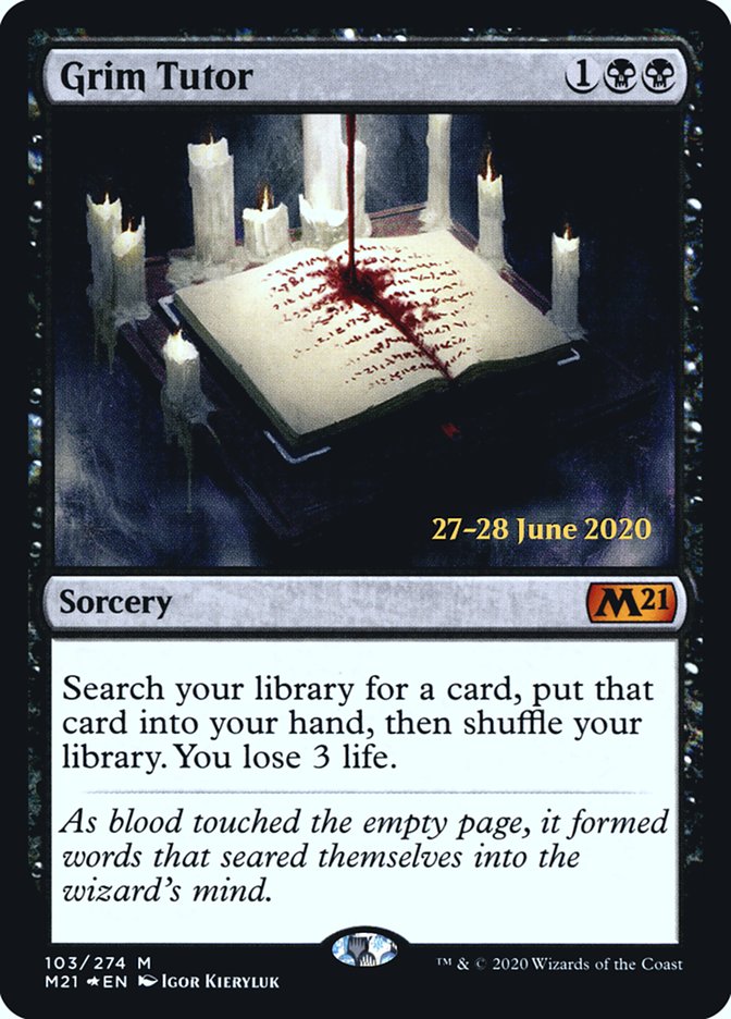 Grim Tutor  [Core Set 2021 Prerelease Promos] | Tacoma Games
