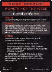 Monster of The Week (Magic Minigame) [Innistrad: Crimson Vow Minigame] | Tacoma Games