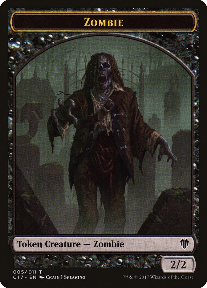 Vampire // Zombie Double-sided Token [Commander 2017 Tokens] | Tacoma Games