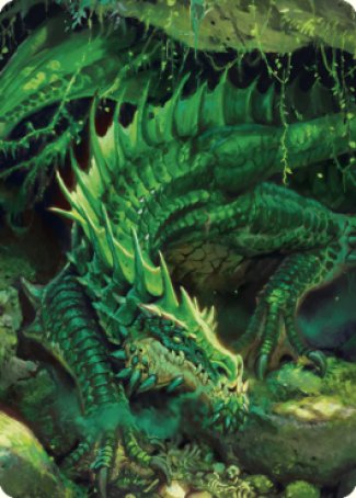 Lurking Green Dragon Art Card [Commander Legends: Battle for Baldur's Gate Art Series] | Tacoma Games