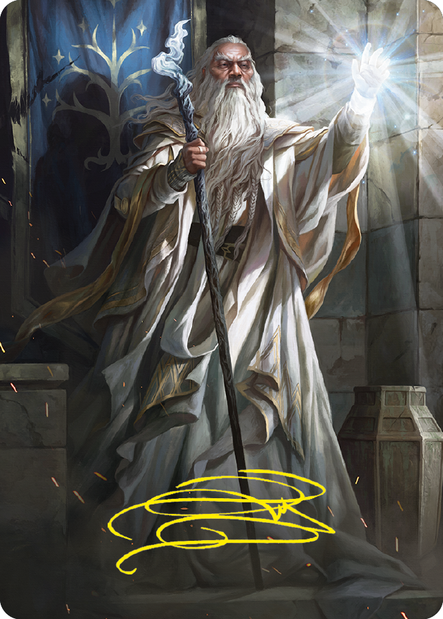 Gandalf the White Art Card (Gold-Stamped Signature) [The Lord of the Rings: Tales of Middle-earth Art Series] | Tacoma Games