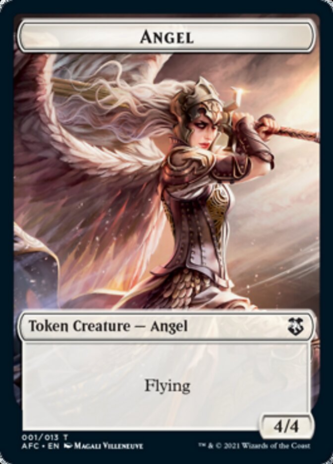 Angel // Saproling Double-sided Token [Dungeons & Dragons: Adventures in the Forgotten Realms Commander Tokens] | Tacoma Games