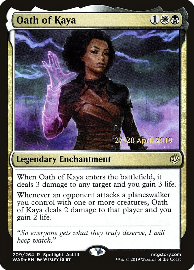 Oath of Kaya  [War of the Spark Prerelease Promos] | Tacoma Games