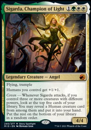 Sigarda, Champion of Light (Promo Pack) [Innistrad: Midnight Hunt Promos] | Tacoma Games