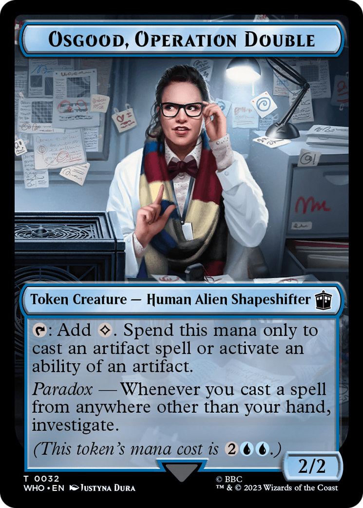 Soldier // Osgood, Operation Double Double-Sided Token (Surge Foil) [Doctor Who Tokens] | Tacoma Games