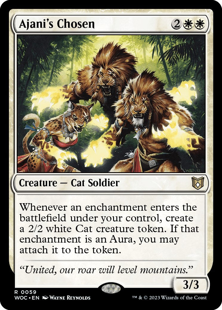 Ajani's Chosen [Wilds of Eldraine Commander] | Tacoma Games