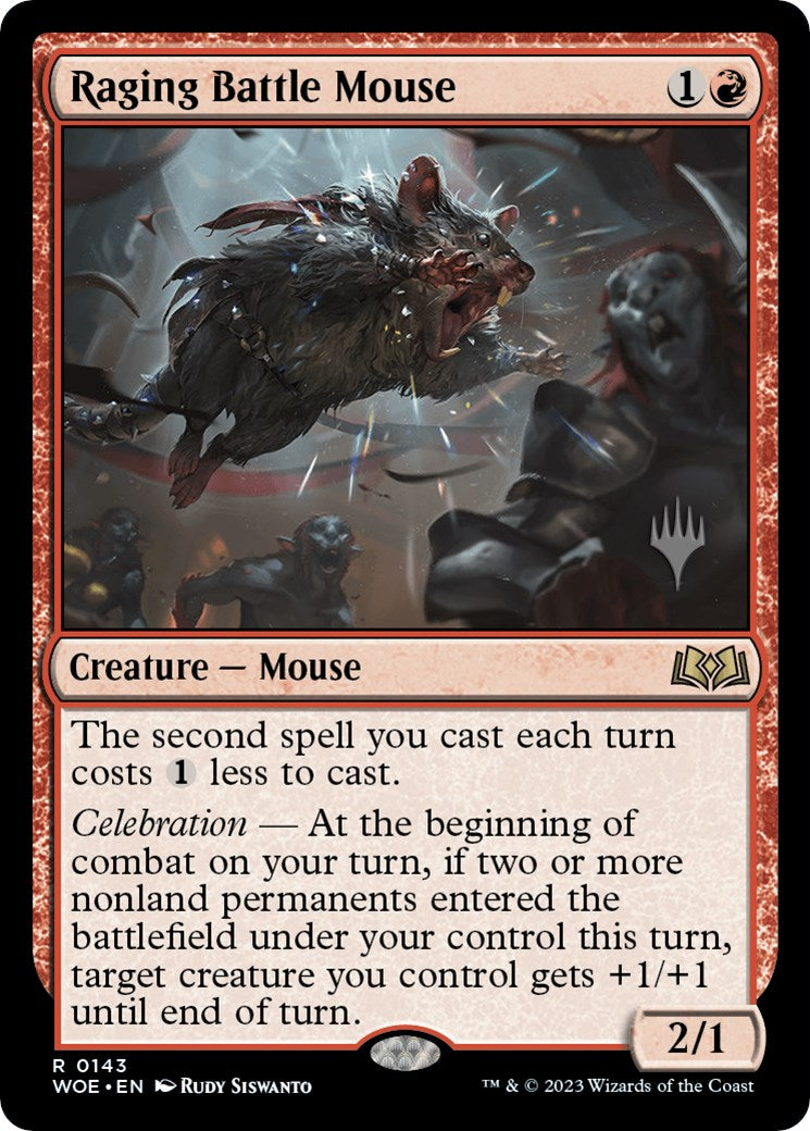 Raging Battle Mouse (Promo Pack) [Wilds of Eldraine Promos] | Tacoma Games