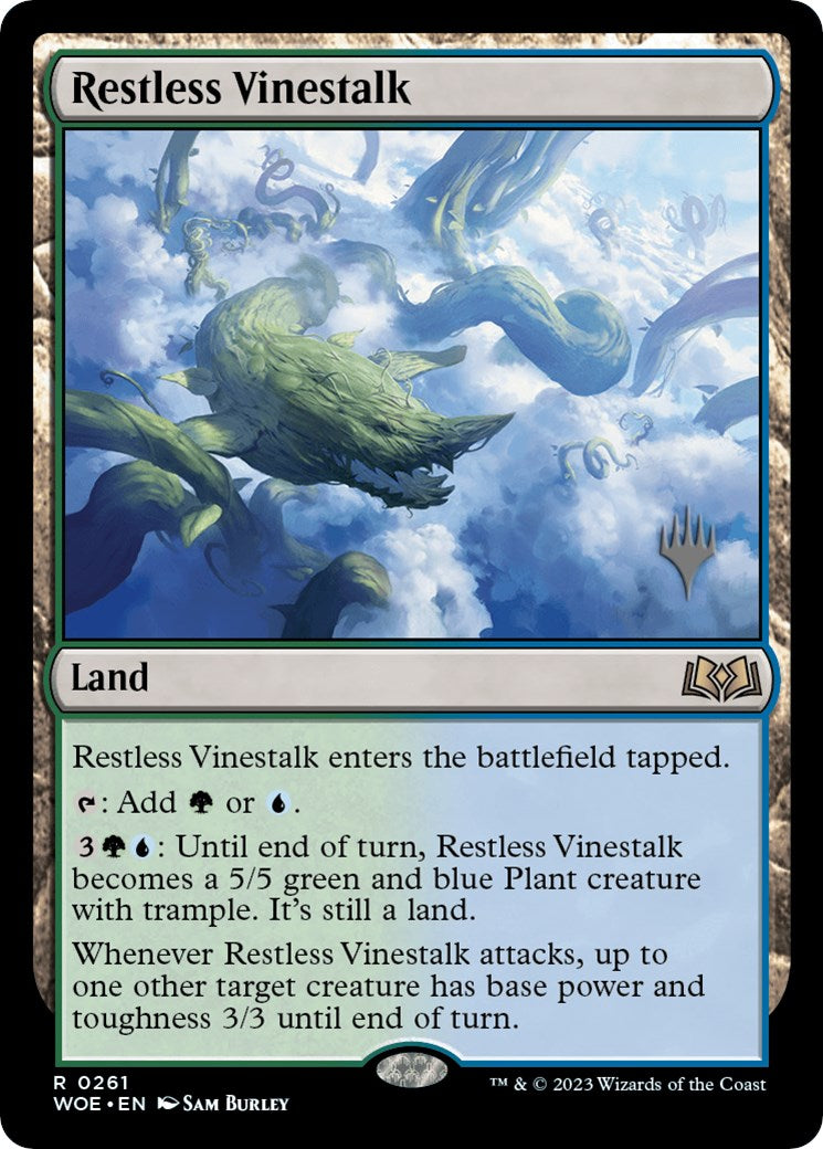 Restless Vinestalk (Promo Pack) [Wilds of Eldraine Promos] | Tacoma Games