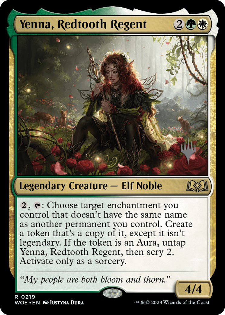 Yenna, Redtooth Regent (Promo Pack) [Wilds of Eldraine Promos] | Tacoma Games