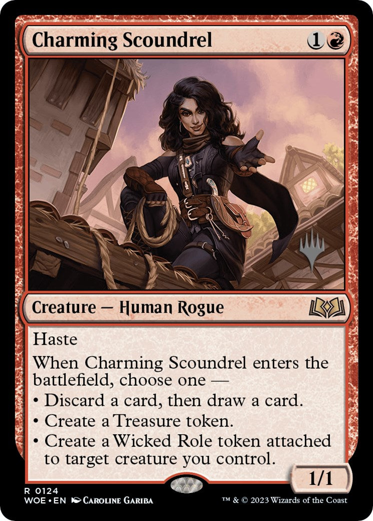 Charming Scoundrel (Promo Pack) [Wilds of Eldraine Promos] | Tacoma Games