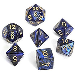 Chessex: Lustrous Shadow Gold 7-Die Set | Tacoma Games