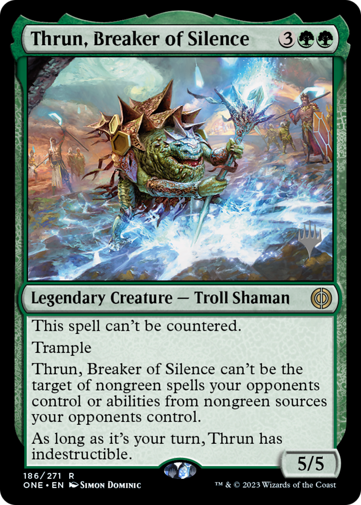Thrun, Breaker of Silence (Promo Pack) [Phyrexia: All Will Be One Promos] | Tacoma Games