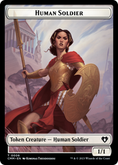 Human Soldier // Knight Double-Sided Token [Commander Masters Tokens] | Tacoma Games