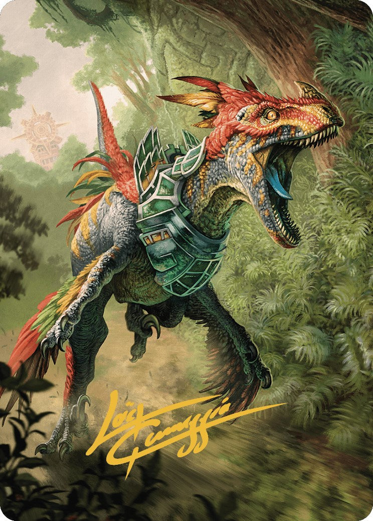 Dinosaur Token Art Card (Gold-Stamped Signature) [The Lost Caverns of Ixalan Art Series] | Tacoma Games