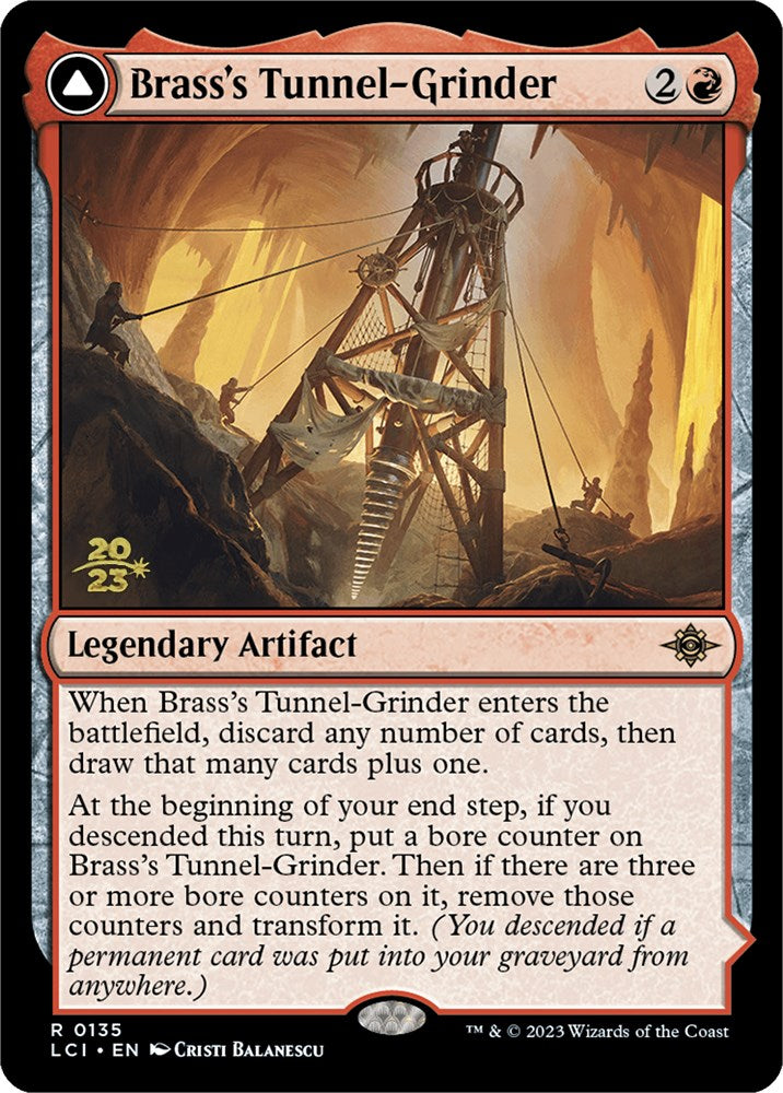 Brass's Tunnel-Grinder // Tecutlan, the Searing Rift [The Lost Caverns of Ixalan Prerelease Cards] | Tacoma Games
