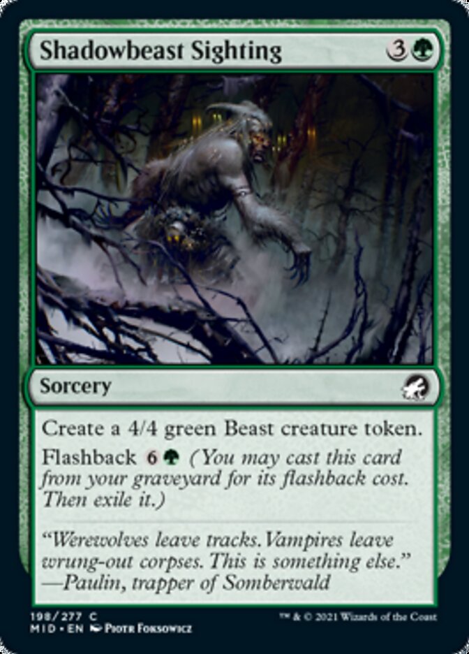 Shadowbeast Sighting [Innistrad: Midnight Hunt] | Tacoma Games