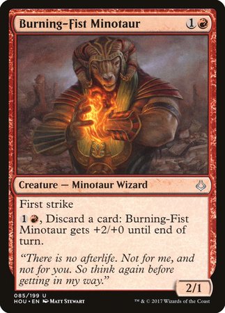 Burning-Fist Minotaur [Hour of Devastation] | Tacoma Games