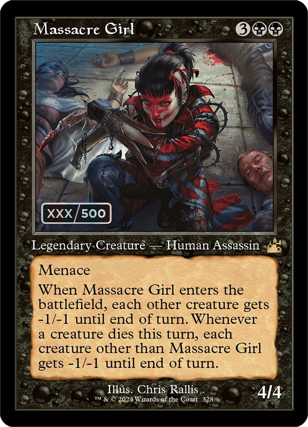 Massacre Girl (Retro) (Serialized) [Ravnica Remastered] | Tacoma Games