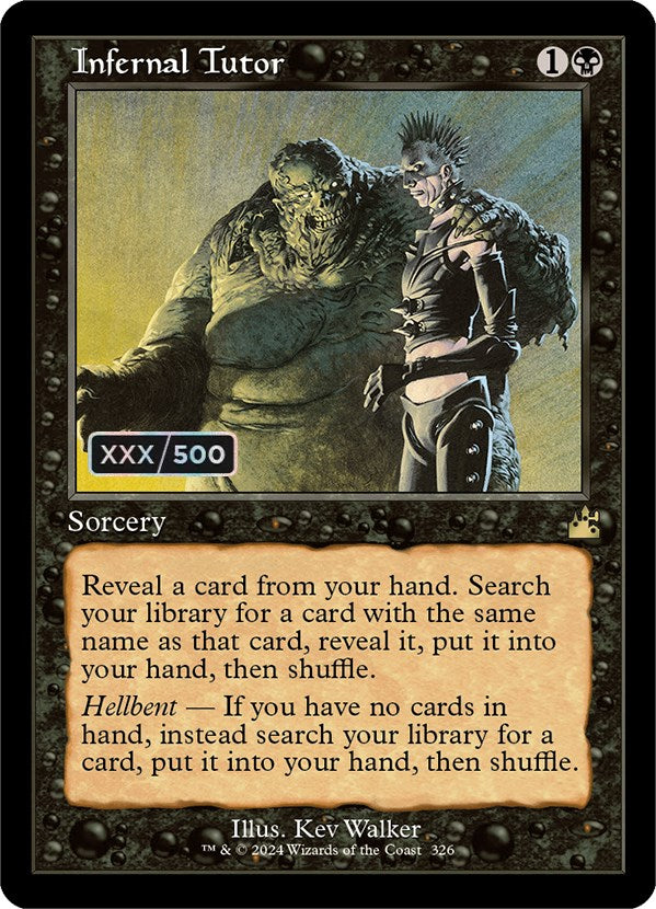 Infernal Tutor (Retro) (Serialized) [Ravnica Remastered] | Tacoma Games