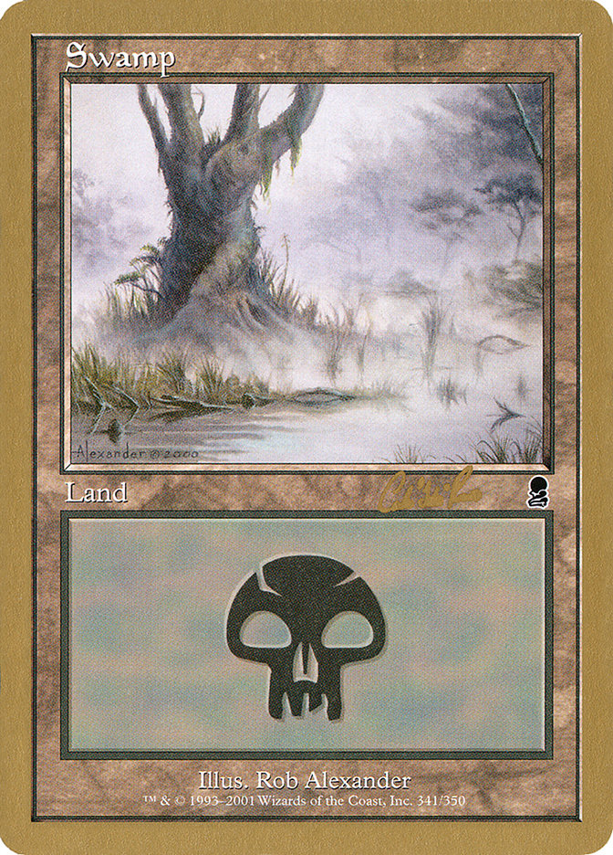 Swamp (cr341) (Carlos Romao) [World Championship Decks 2002] | Tacoma Games