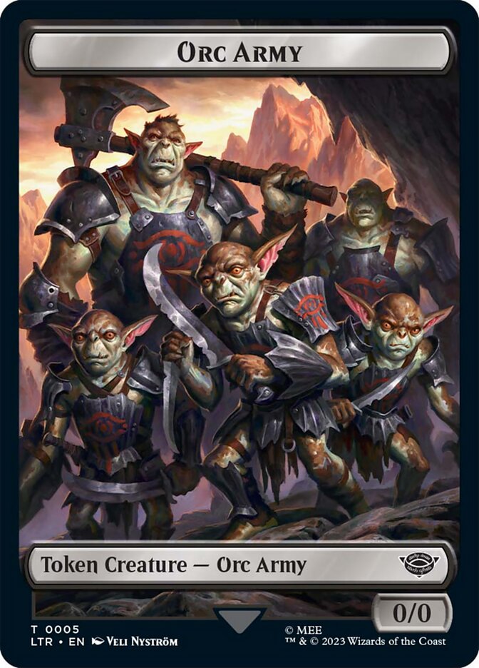 Orc Army Token (05) [The Lord of the Rings: Tales of Middle-Earth Tokens] | Tacoma Games