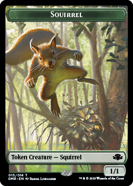 Elephant // Squirrel Double-Sided Token [Dominaria Remastered Tokens] | Tacoma Games