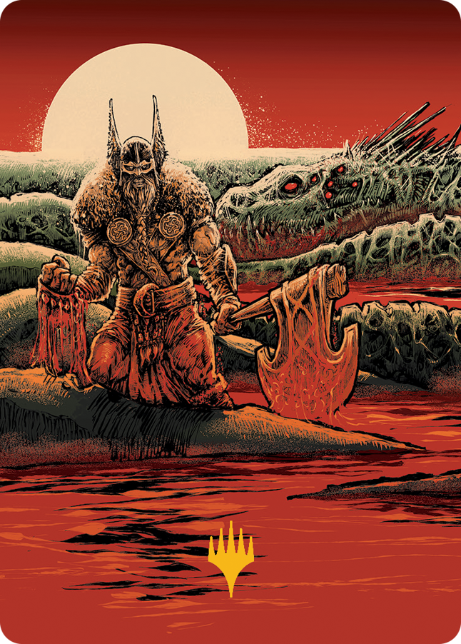 Fynn, the Fangbearer Art Card (Gold-Stamped Signature) [March of the Machine Art Series] | Tacoma Games