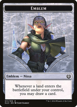 Emblem - Nissa, Vital Force [Kaladesh Tokens] | Tacoma Games