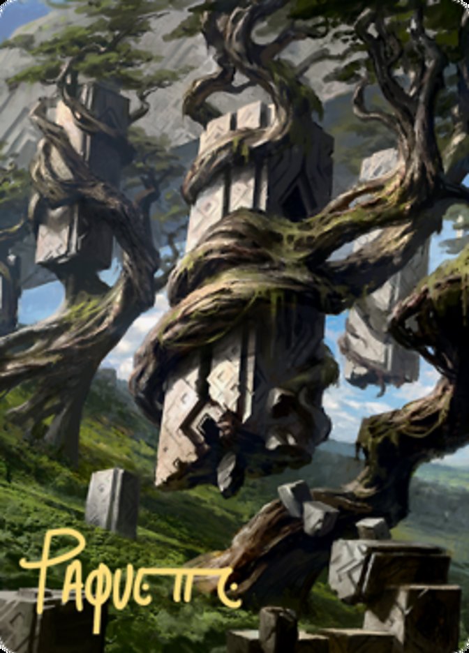 Forest 2 Art Card (Gold-Stamped Signature) [Zendikar Rising Art Series] | Tacoma Games