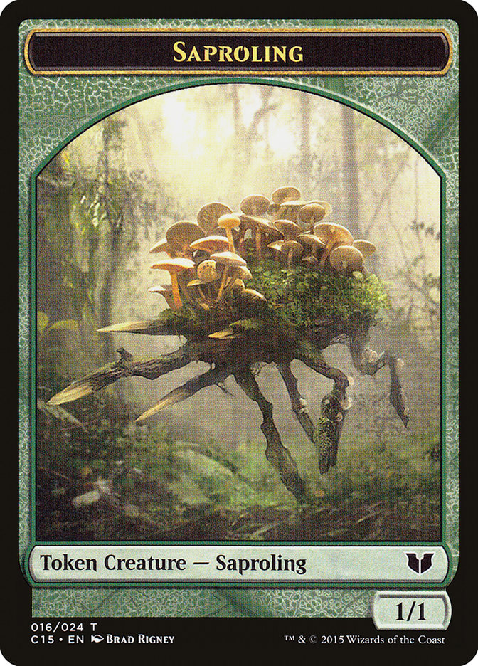 Saproling // Spider Double-Sided Token [Commander 2015 Tokens] | Tacoma Games