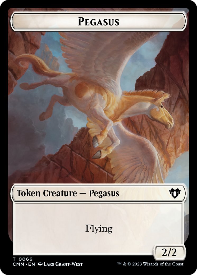 Copy (54) // Pegasus Double-Sided Token [Commander Masters Tokens] | Tacoma Games