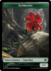 Faerie // Saproling Double-Sided Token [Wilds of Eldraine Commander Tokens] | Tacoma Games