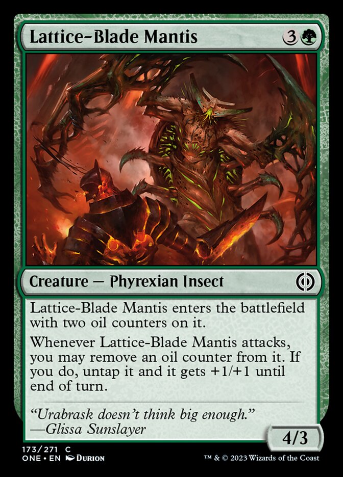 Lattice-Blade Mantis [Phyrexia: All Will Be One] | Tacoma Games