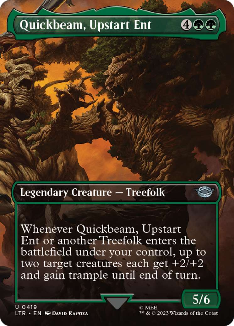 Quickbeam, Upstart Ent (Borderless Alternate Art) [The Lord of the Rings: Tales of Middle-Earth] | Tacoma Games
