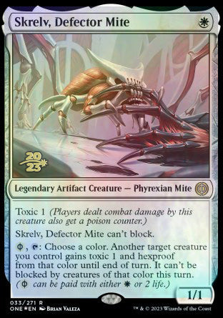 Skrelv, Defector Mite [Phyrexia: All Will Be One Prerelease Promos] | Tacoma Games