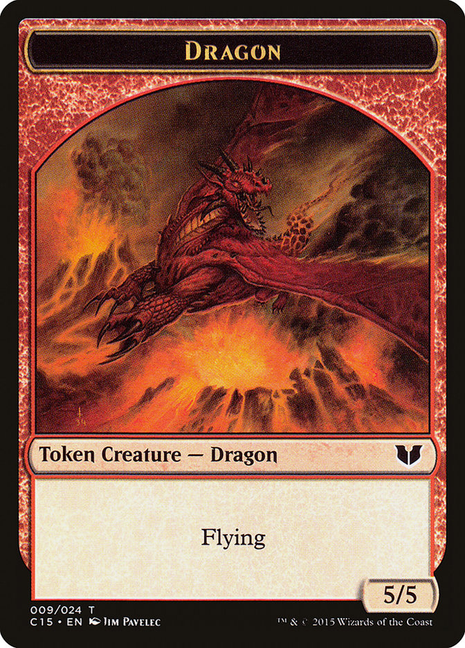 Dragon // Dragon Double-Sided Token [Commander 2015 Tokens] | Tacoma Games