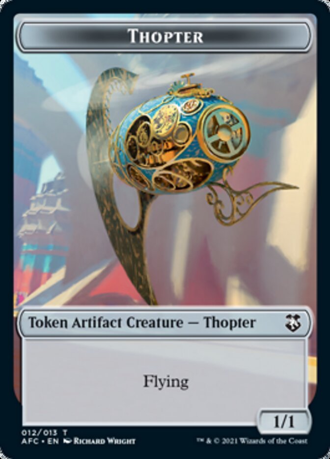 Thopter // Treasure Double-sided Token [Dungeons & Dragons: Adventures in the Forgotten Realms Commander Tokens] | Tacoma Games