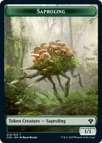 Saproling // Treasure Double-sided Token [Commander 2020 Tokens] | Tacoma Games