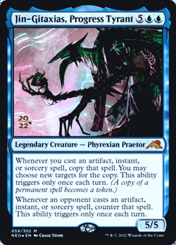 Jin-Gitaxias, Progress Tyrant [Kamigawa: Neon Dynasty Prerelease Promos] | Tacoma Games