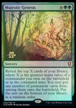 Majestic Genesis [Commander Legends: Battle for Baldur's Gate Prerelease Promos] | Tacoma Games