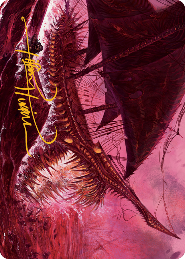 Marauding Dreadship Art Card (Gold-Stamped Signature) [March of the Machine Art Series] | Tacoma Games