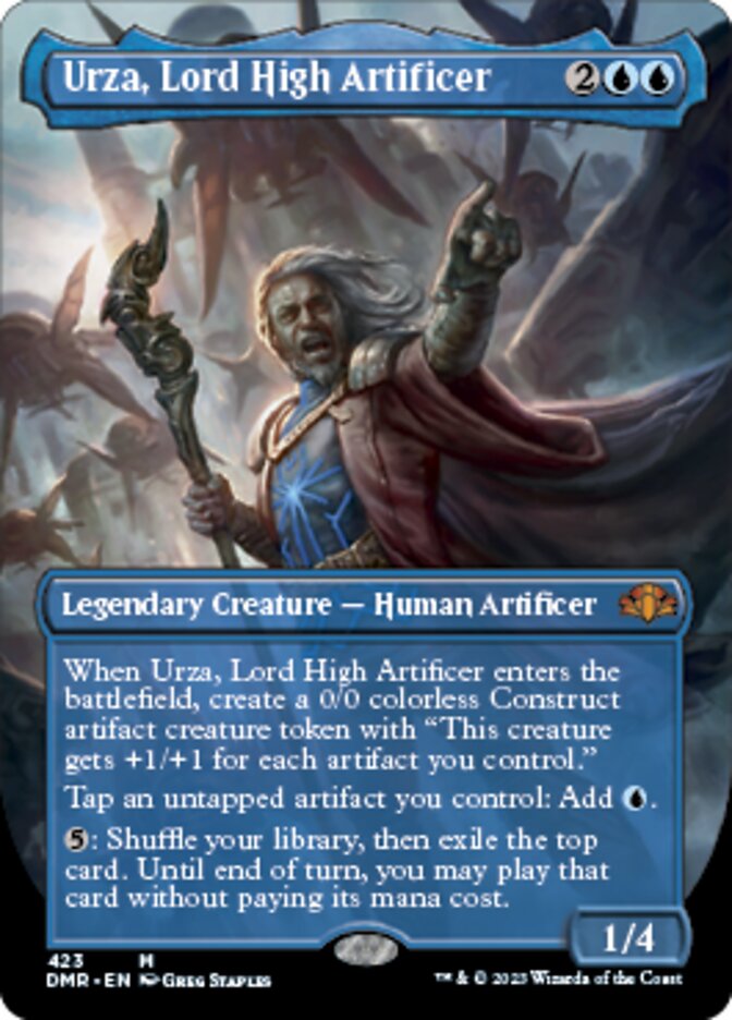 Urza, Lord High Artificer (Borderless Alternate Art) [Dominaria Remastered] | Tacoma Games