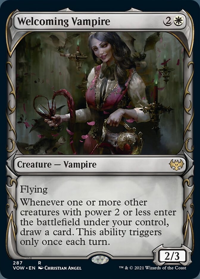 Welcoming Vampire (Showcase Fang Frame) [Innistrad: Crimson Vow] | Tacoma Games