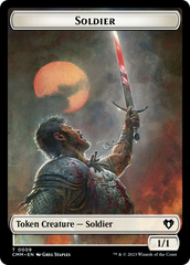 Soldier (0009) // Daretti, Scrap Savant Emblem Double-Sided Token [Commander Masters Tokens] | Tacoma Games
