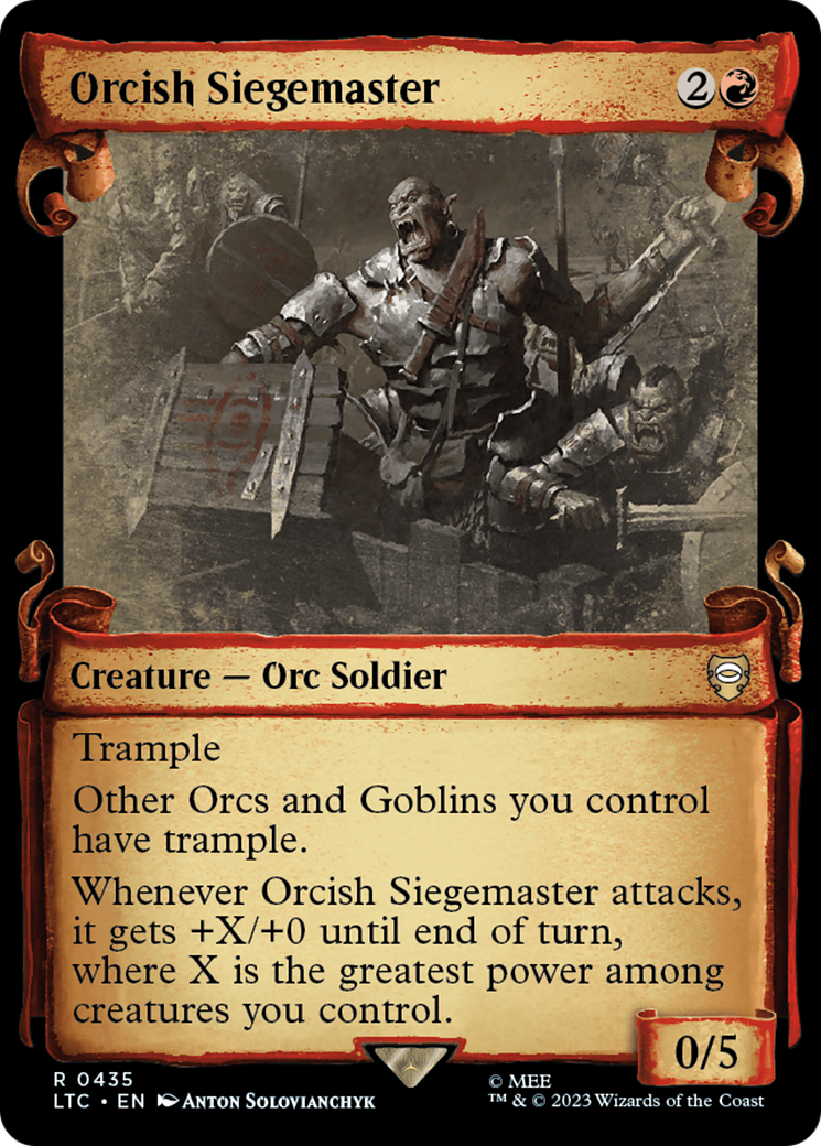 Orcish Siegemaster [The Lord of the Rings: Tales of Middle-Earth Commander Showcase Scrolls] | Tacoma Games