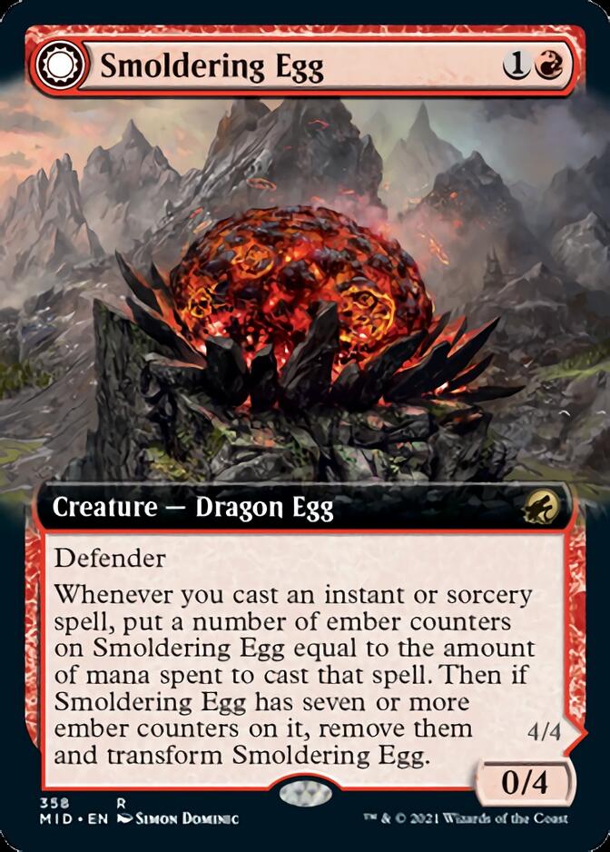 Smoldering Egg // Ashmouth Dragon (Extended) [Innistrad: Midnight Hunt] | Tacoma Games