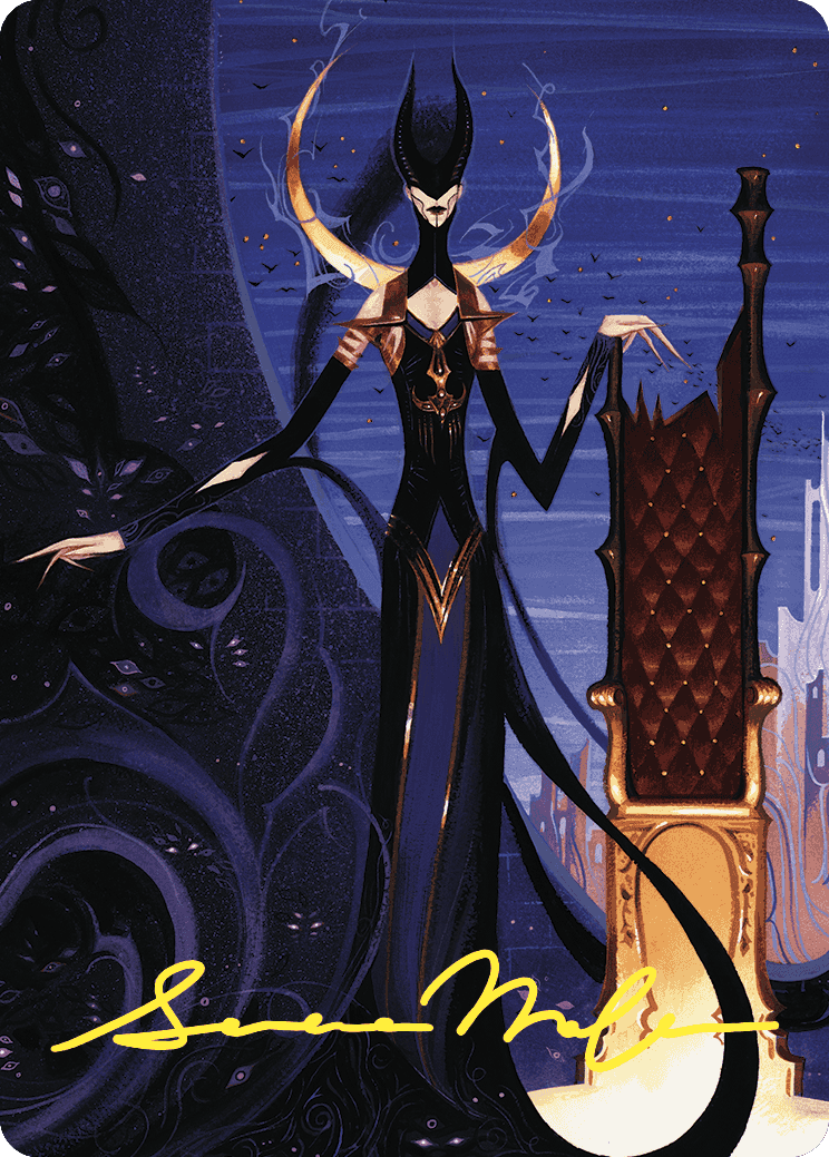 Ashiok, Wicked Manipulator Art Card (57/81) (Gold-Stamped Signature) [Wilds of Eldraine Art Series] | Tacoma Games